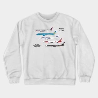 Airbus A350 First Five Customers Crewneck Sweatshirt